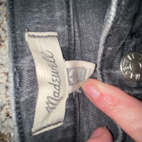 Madewell The Perfect Vintage Straight Jean in faded black size 25T - Picture 9 of 12